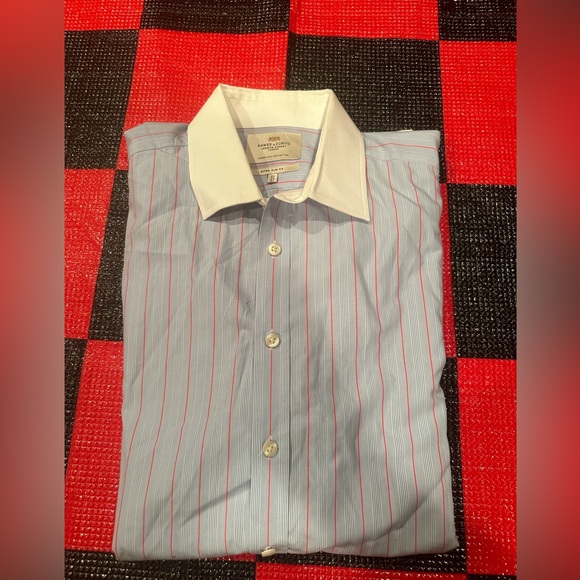 Hawes & Curtis LS shirt 
Size 17 x 37
Luxury 2 Ply 100% Cotton 
Extra Slim Fit - Picture 4 of 5